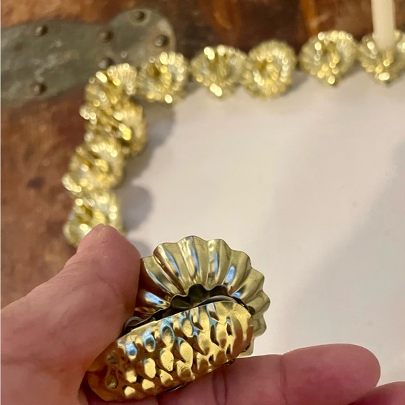 Vintage Candle Holders Reflectors Christmas Tree Clip On Metal Gold W Catcher - Picture 5 of 8